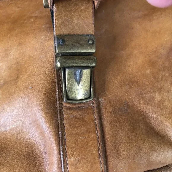 Samsonite Brown 18" Leather Laptop Bag Briefcase Mens Soft Case Satchel Work - Picture 16 of 16